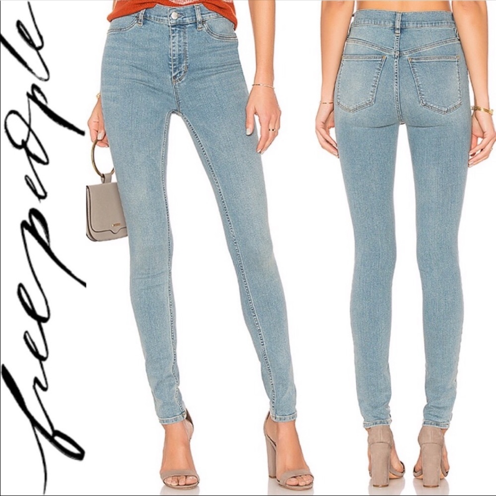 Free People Long & Lean High-rise Skinny Jeans